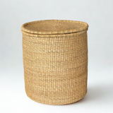 Handwoven Hamper with Lid - Natural