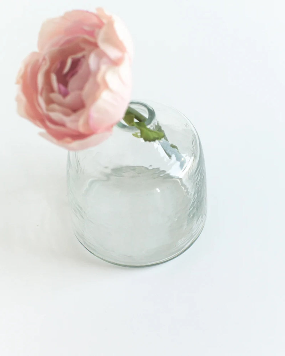 S/3 Hammered Glass Bud Vases - Clear - Sumiye Co