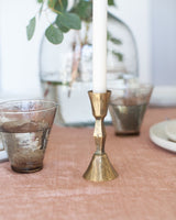 S/2 Low Diamond Candlestand - Brass Finish - Sumiye Co