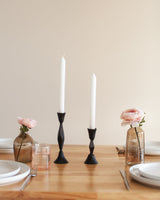 S/2 High Diamond Candlestands - Black Finish - Sumiye Co