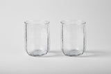 Hammered Water Glass , Natural - 4 X 3 Inches ( Set of 2 ) - Sumiye Co