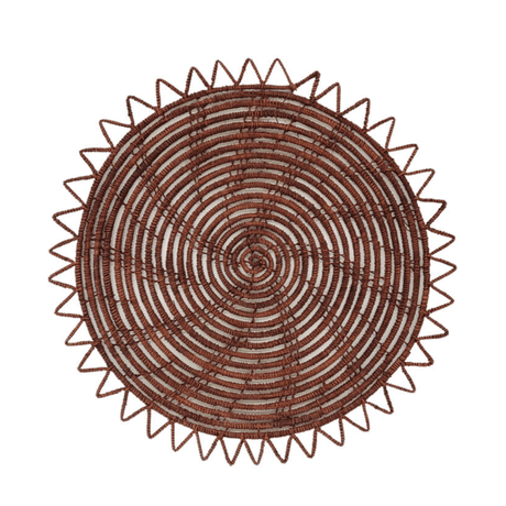 Surya Woven Palm Fiber Placemat - Brown (Set of 2) - Sumiye Co