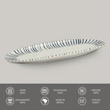 Shallow Organic Oval Platter Large Set of 4