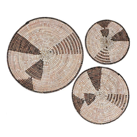 Wall Basket Graphic Print Black and White - Set of 3 - Sumiye Co