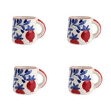 Anaar Coffee Mug- Red ,  3.5 X 3 Inches ( Set of 4 )