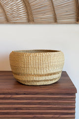 Handwoven 1 String Round Planter Basket