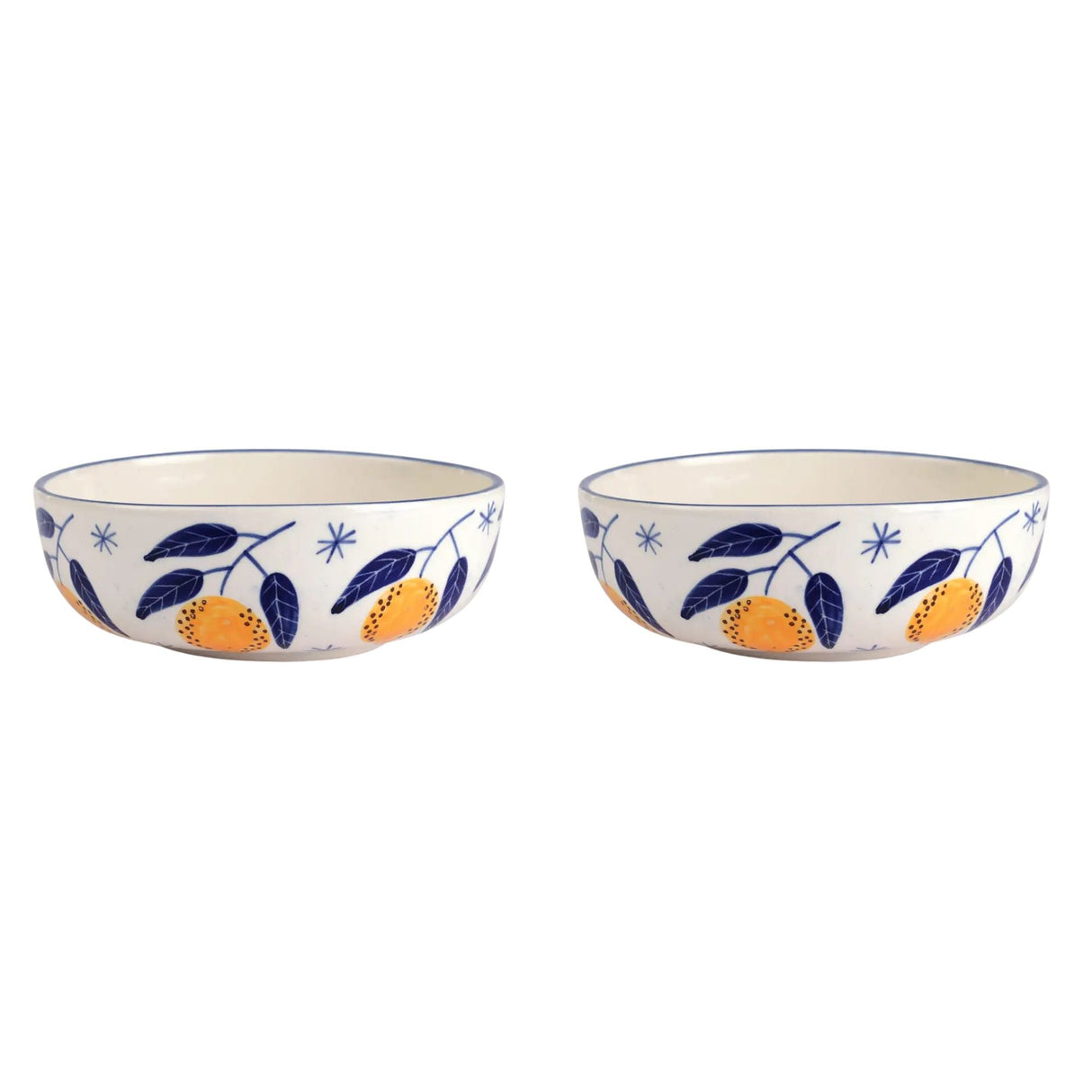 Italian Lemon Bowl, yellow - 2.5x7 Inches ( Set of 2 )