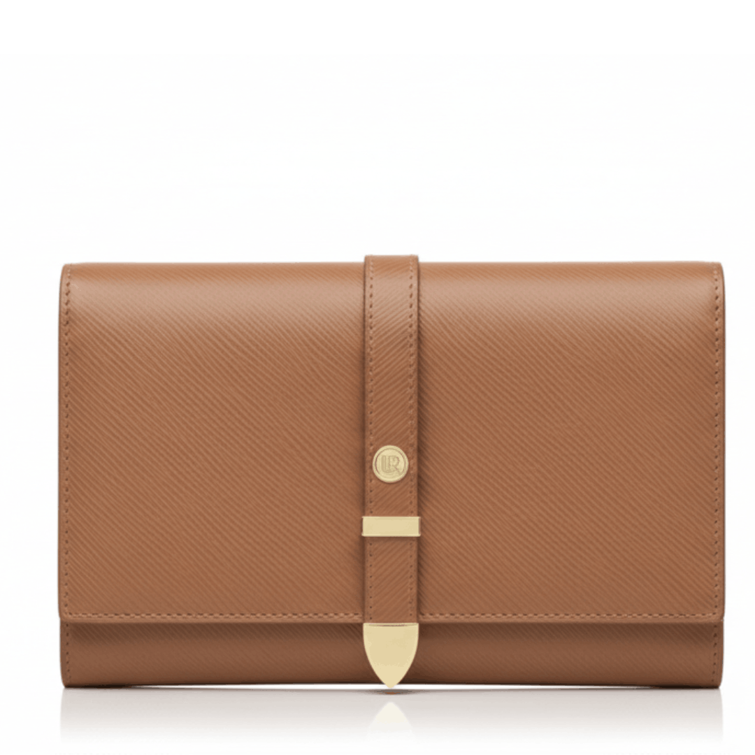 Aspen Brown Plant-Based Leather Travel Wallet - Sumiye Co