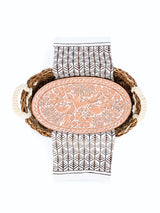 Bread Warmer & Basket Gift Set with Tea Towel - Garden Oval-5