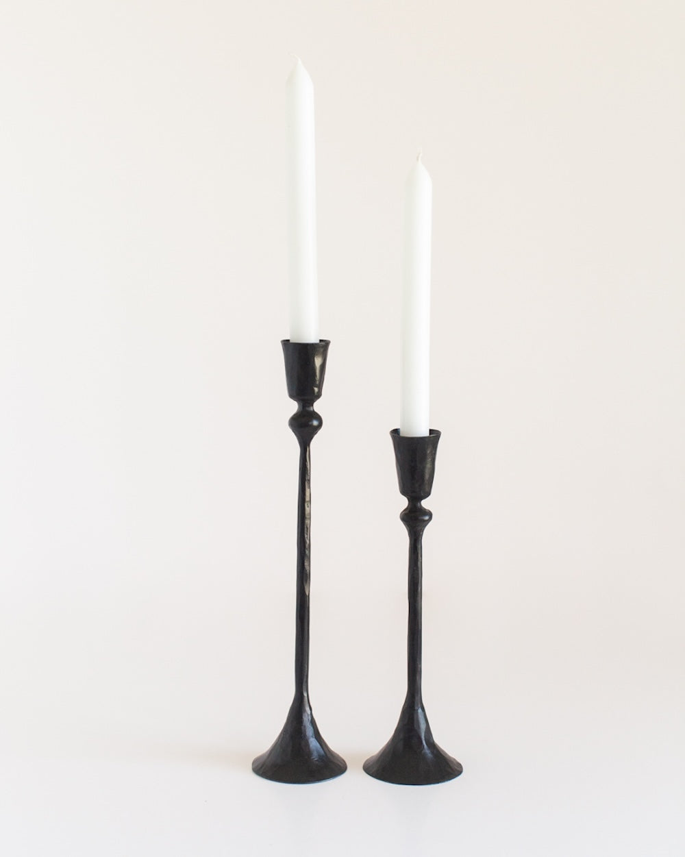 S/2 Gemini Candlesticks - Black Finish - Sumiye Co