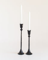 S/2 Gemini Candlesticks - Black Finish - Sumiye Co