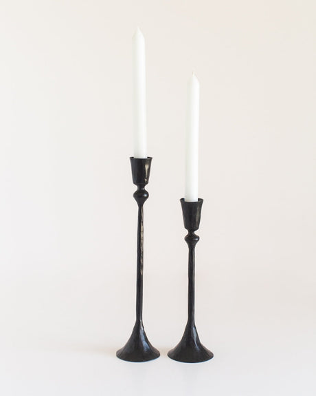 S/2 Gemini Candlesticks - Black Finish - Sumiye Co