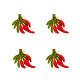 Red Chili Pepper Napkin Rings (Set of 4)