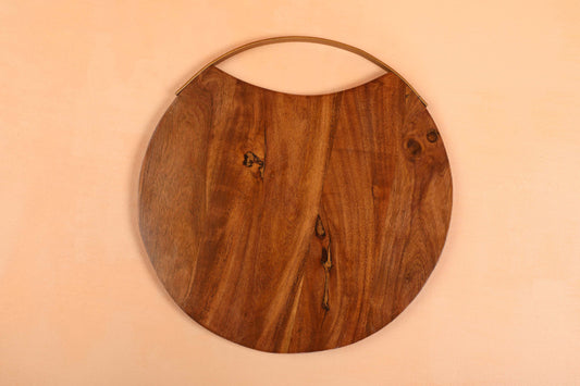 Handmade Wood Charcuterie Board - Round -  12 inches (Set of 2) by The Artisen