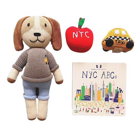 Baby Gift Set-NYC ABCs Book, Rattles and Doll by Estella