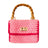 AIRMAIL Mini Crochet Handbag In Pink & Red - Sumiye Co