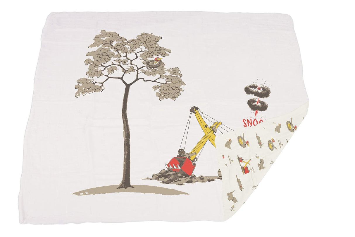Are You My Mother? Bamboo Muslin Newcastle Blanket-3