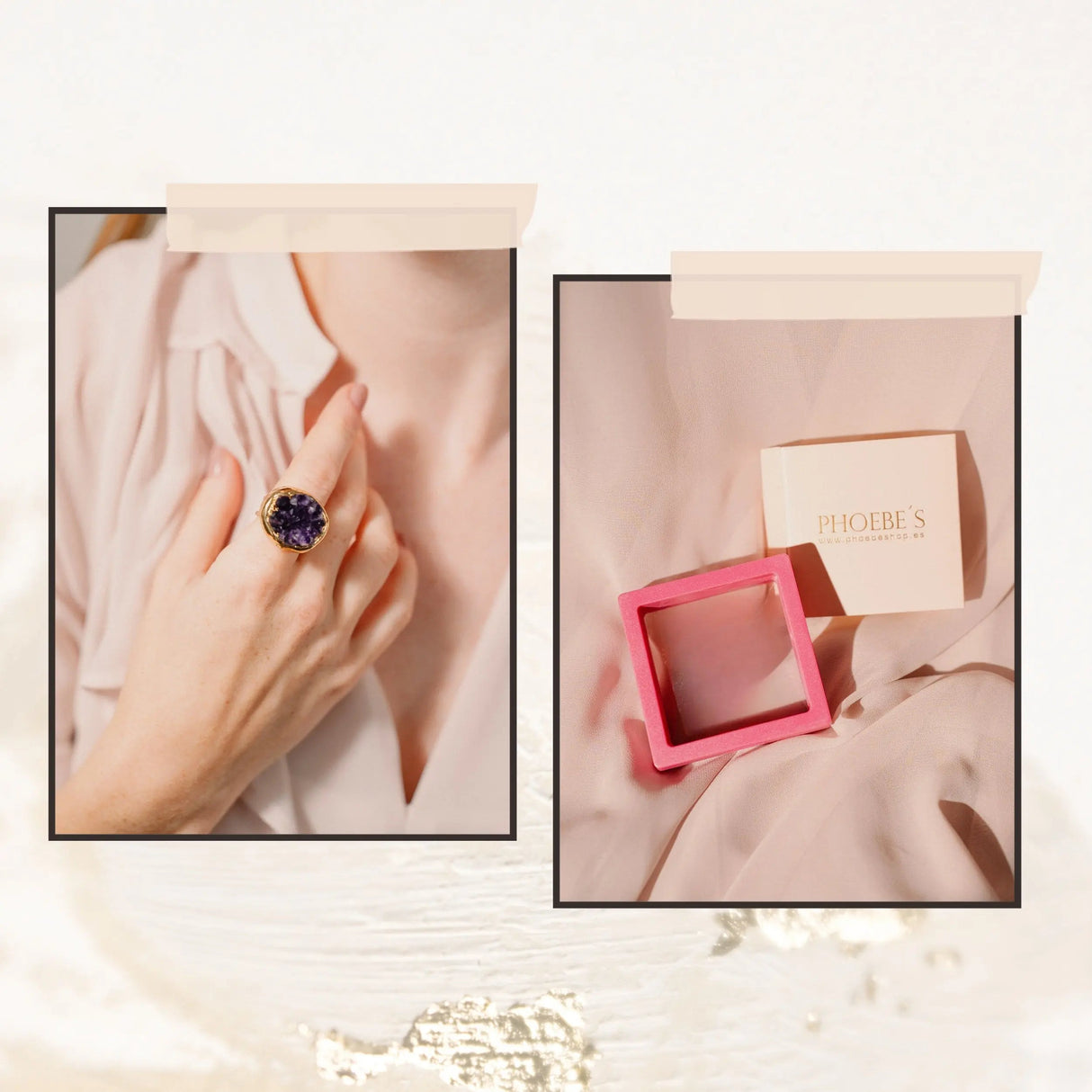 Amethyst Ring, Gold Gemstone Ring, Birthstone Gift