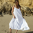 Aura Low Back Maxi Dress - White - Sumiye Co