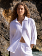 Aura Maxi Shirt - White - Sumiye Co