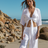 Aura Wrap Top - White - Sumiye Co