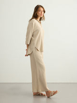 Aura Maxi Shirt - Oatmeal - Sumiye Co