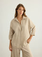 Aura Maxi Shirt - Oatmeal - Sumiye Co
