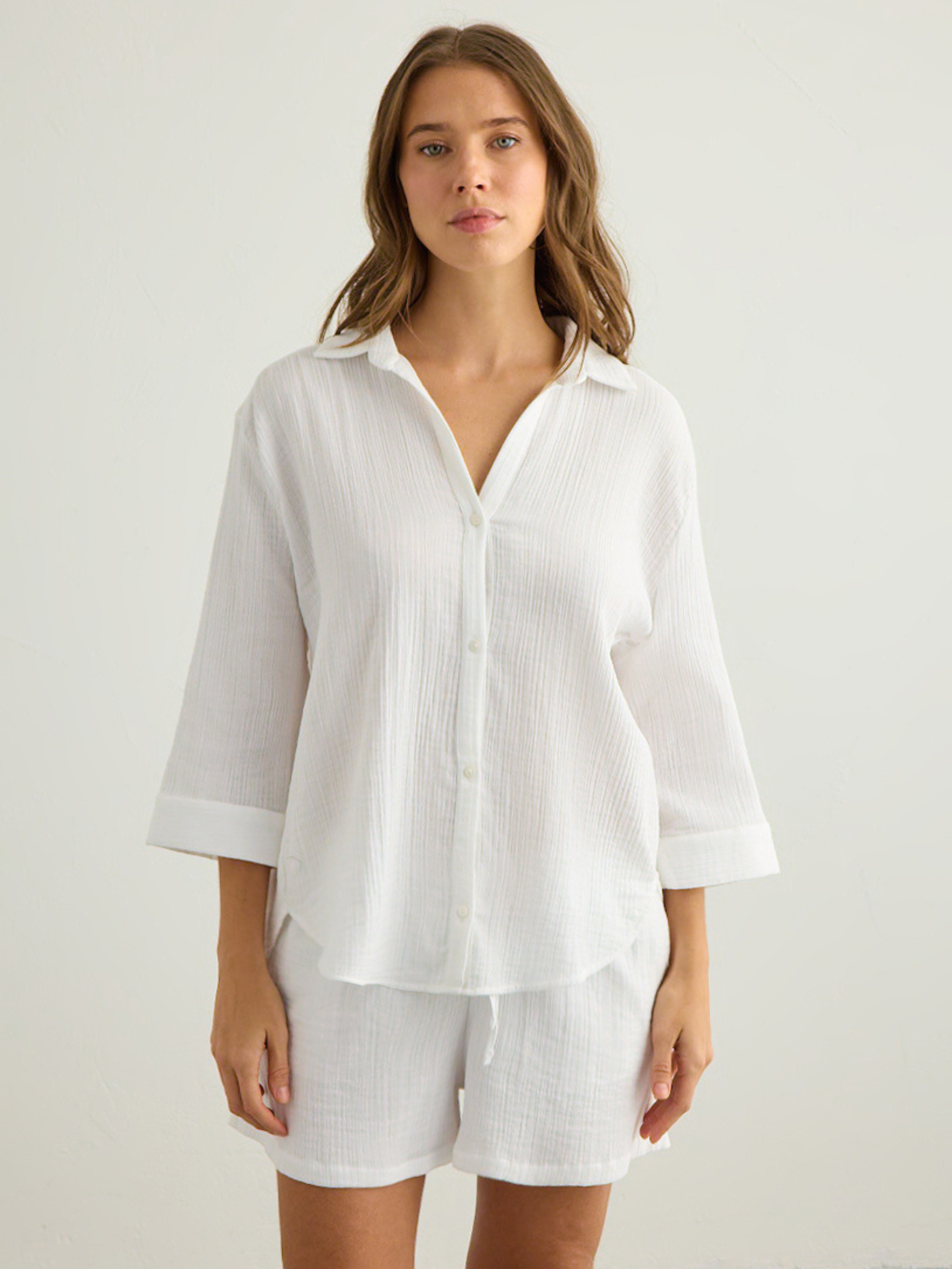 Aura Maxi Shirt - White - Sumiye Co