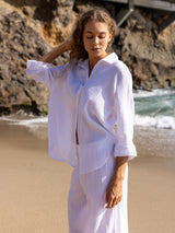 Aura Maxi Shirt - White - Sumiye Co