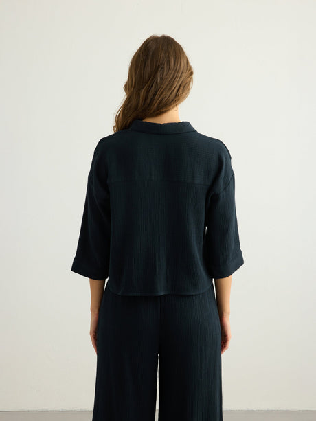Aura Mini Shirt - Black - Sumiye Co