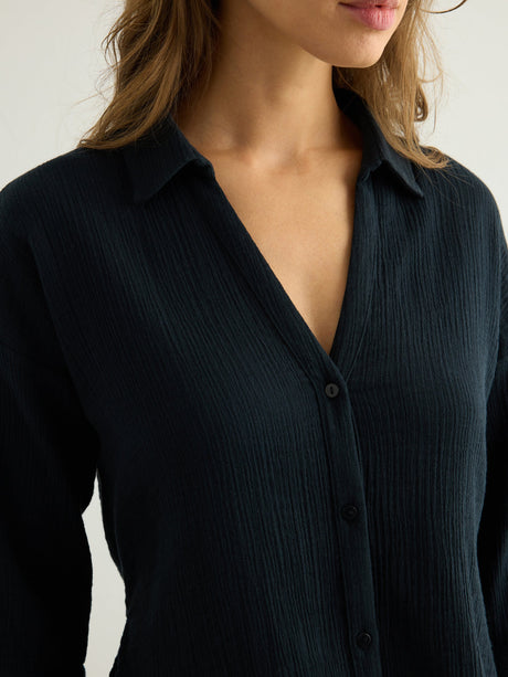 Aura Mini Shirt - Black - Sumiye Co