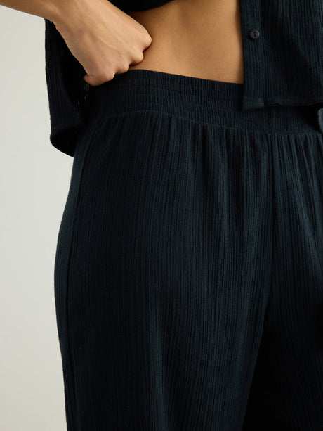 Aura Palazzo Pants - Black - Sumiye Co