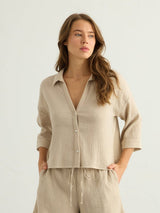 Aura Mini Shirt - Oatmeal - Sumiye Co