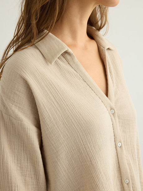 Aura Mini Shirt - Oatmeal - Sumiye Co