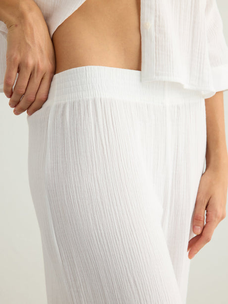 Aura Palazzo Pants - White - Sumiye Co