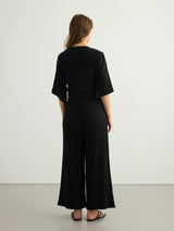 Aura Wrap Top - Black - Sumiye Co