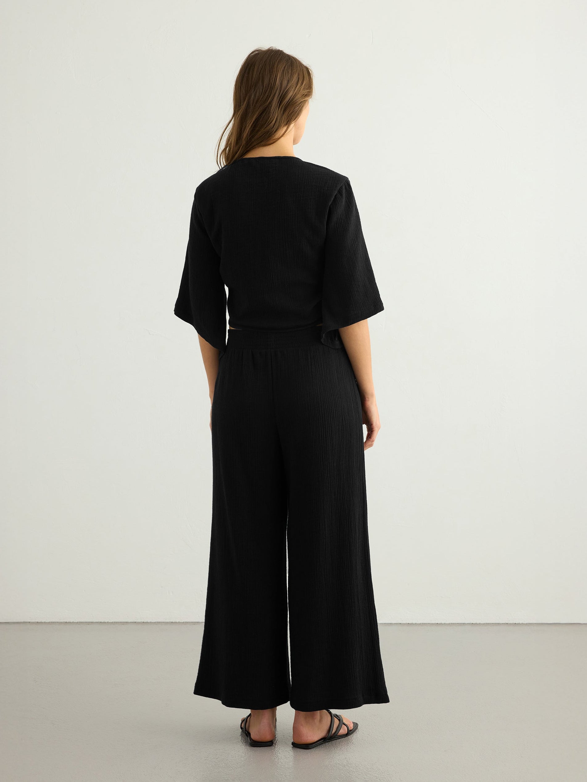 Aura Wrap Top - Black - Sumiye Co