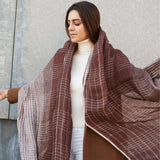 Auro Cinnabar Handwoven Linen Scarf - Sumiye Co