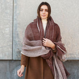 Auro Cinnabar Handwoven Linen Scarf - Sumiye Co