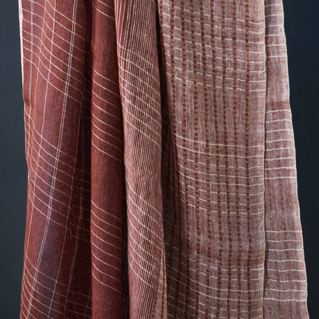 Auro Cinnabar Handwoven Linen Scarf - Sumiye Co