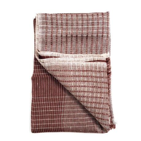 Auro Cinnabar Handwoven Linen Scarf - Sumiye Co