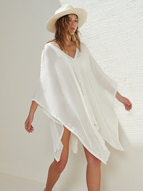Ava Kimono - White Stripes - Sumiye Co