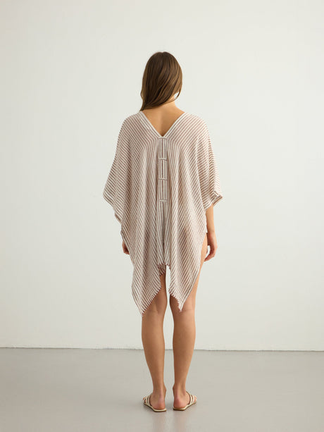 Ava Kimono - Burgundy Stripes - Sumiye Co