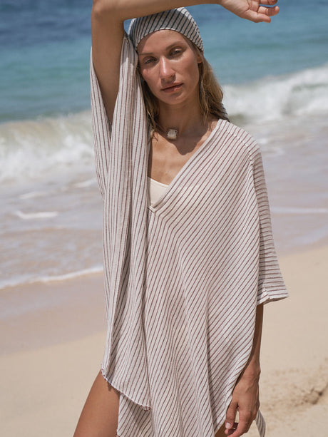 Ava Kimono - Burgundy Stripes - Sumiye Co