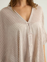 Ava Kimono - Burgundy Stripes - Sumiye Co