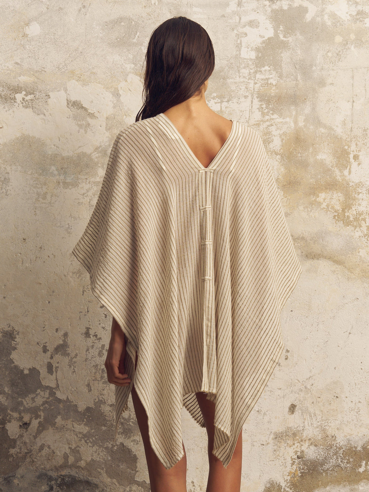 Ava Kimono - Khaki Green Stripes - Sumiye Co