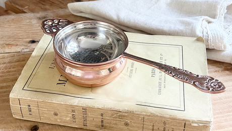 Copper Tea Strainer | Vintage Inspired French - Sumiye Co