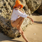 Crochet Sun Hat In Tangerine Orange