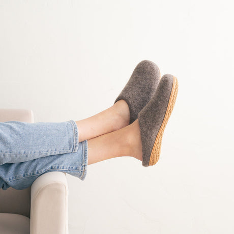 Earth Brown | Luxury Organic Merino Wool Slippers - Sumiye Co