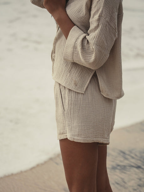 Echo Mini Shirt - Oatmeal - Sumiye Co